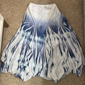 Moa Moa Blue and White Maxi Skirt